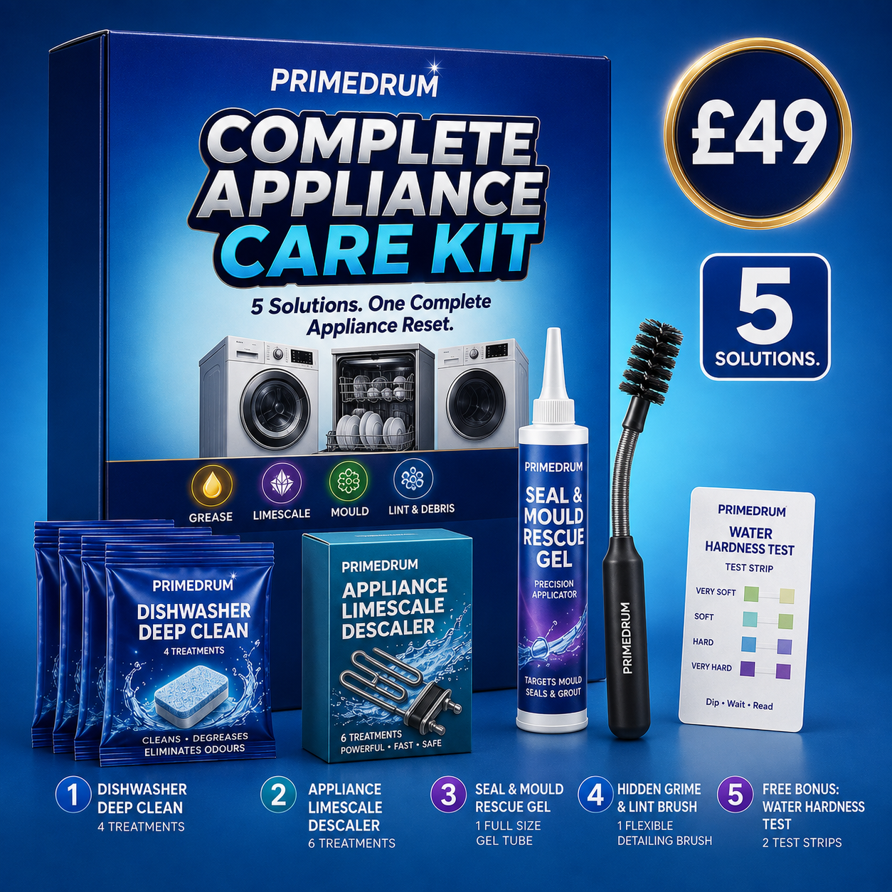 PRIME DRUM COMPLETE APPLIANCE CARE KIT