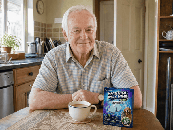 Retired appliance engineer in a UK kitchen