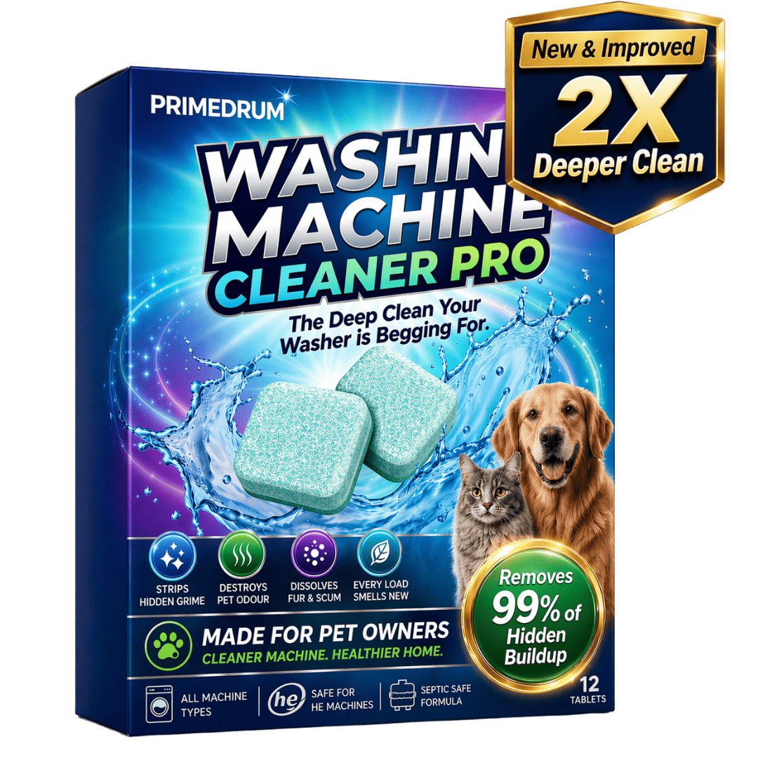 Confezione PrimeDrum Washing Machine Cleaner Pro Tabs