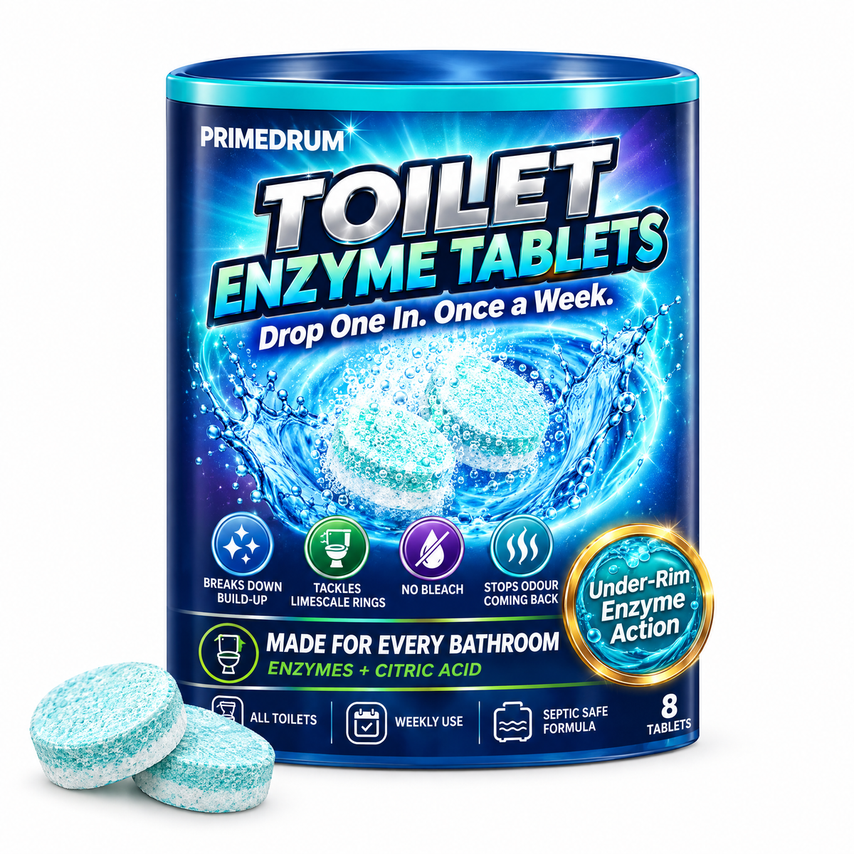 PrimeDrum Enzyme Toilet Tablets box